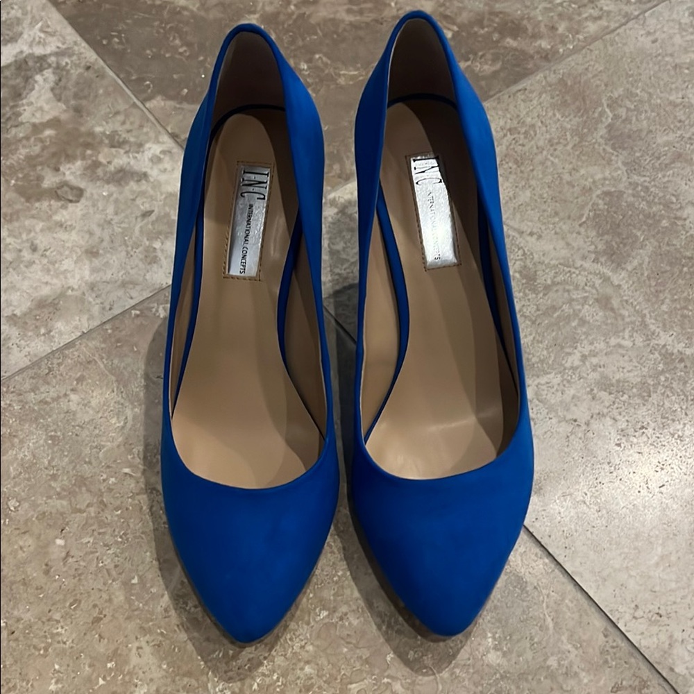 INC International Concepts Blue Heels Classic Pumps